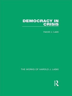 cover image of Democracy in Crisis (Works of Harold J. Laski)